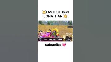 FASTEST 💥1vs3 JONATHAN 💥 #bgmi #bgmilive #shorts #jonathan #johnathanislive