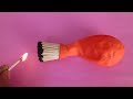 Burning balloons with matchstick science experiments by magic trick guru