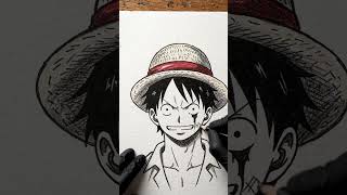 Luffy Epic Art ✨ | Anime Drawing Process #luffy #luffyonepieceart #drawing #sketch #shorts #viral