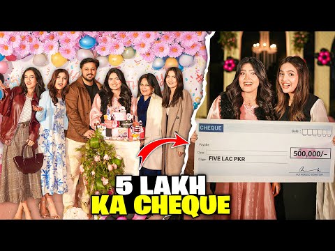 Iqra Ko 5 Lakh Ka Cheque Gift Kardia🤩🥰|dost Ka Iphone 17 Pro Max Toot Gaya😱grand Birthday🥳sistrology