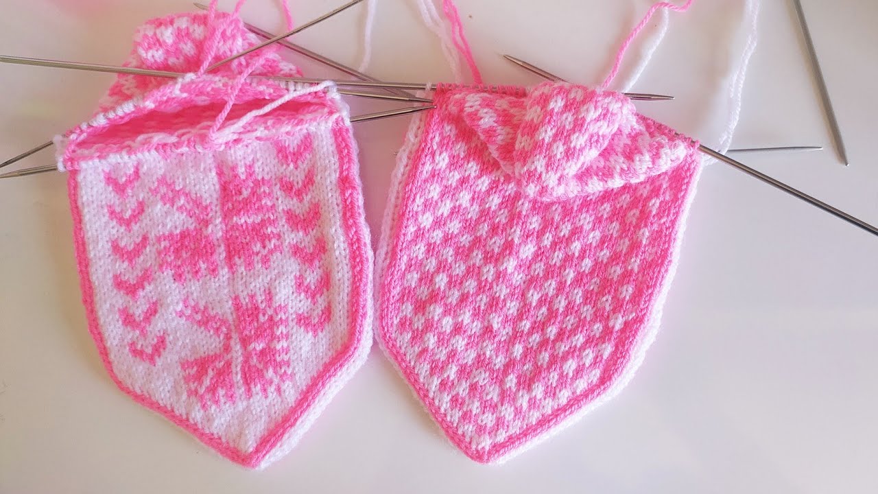 Çok istenilen beş şiş namaz çorabı - topuk kısmı yapılışı