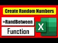 How To Use Randbetween Function In Excel How To Use Randbetween Function In Excel