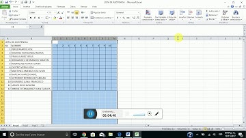 Hacer una lista de asistencia con excel