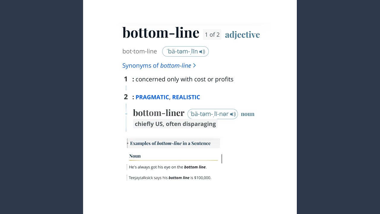 Bottom line adlı videoyu YouTube'da izle Bottom line adlı videoyu YouTube'da izle