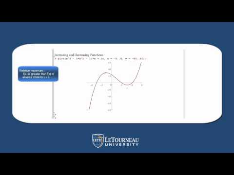 Relative Maximum and Minimum Values