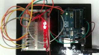 Arduino with shift register 74HC595