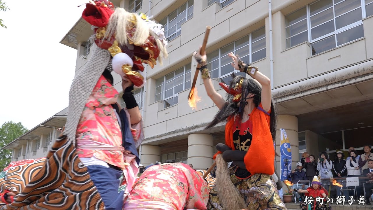 新湊 桜町の獅子舞 放生津地区獅子舞演舞会⑭ 2025年 / 富山県射水市