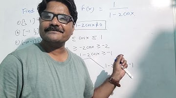 Range of f(x)=1/(1-2cosx)