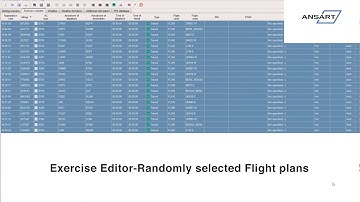 ATC SIM: Episode 1 Exercise Editor Randomly selected Flight plans
