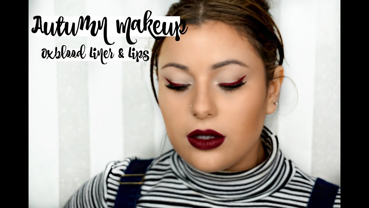 Autumn Makeup | Oxblood Liner & Lips | scattynattyxx