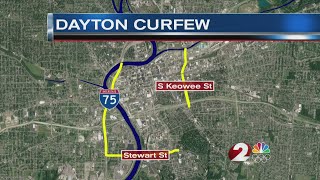 Dayton curfew map