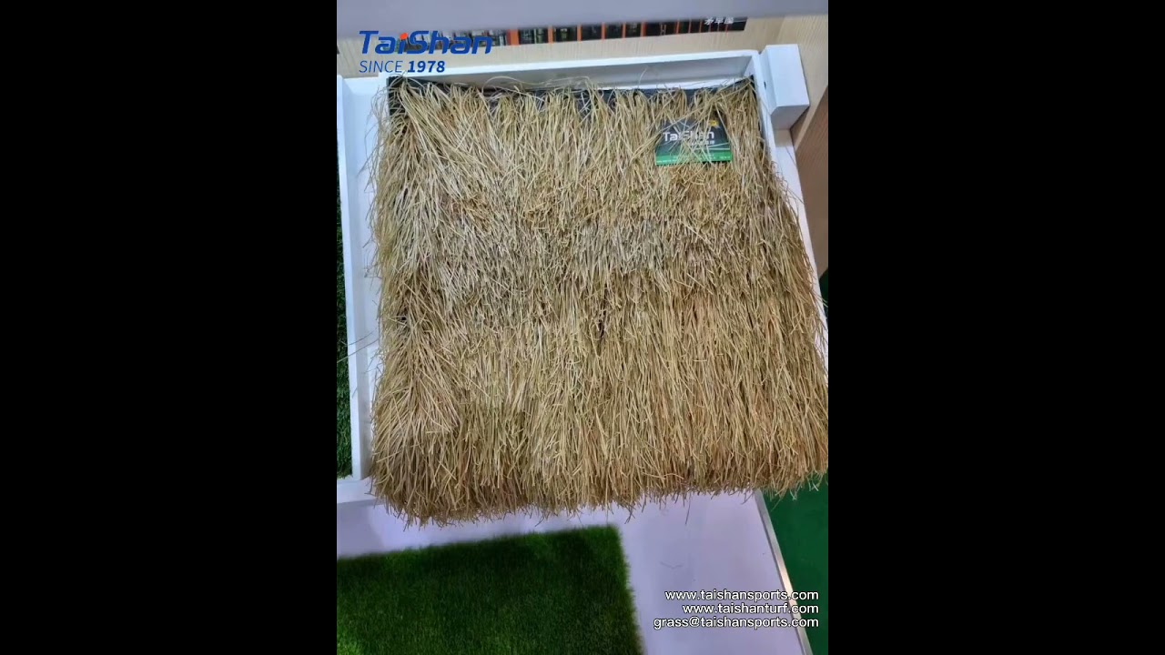 Simulated roof thatch and artificial thatch