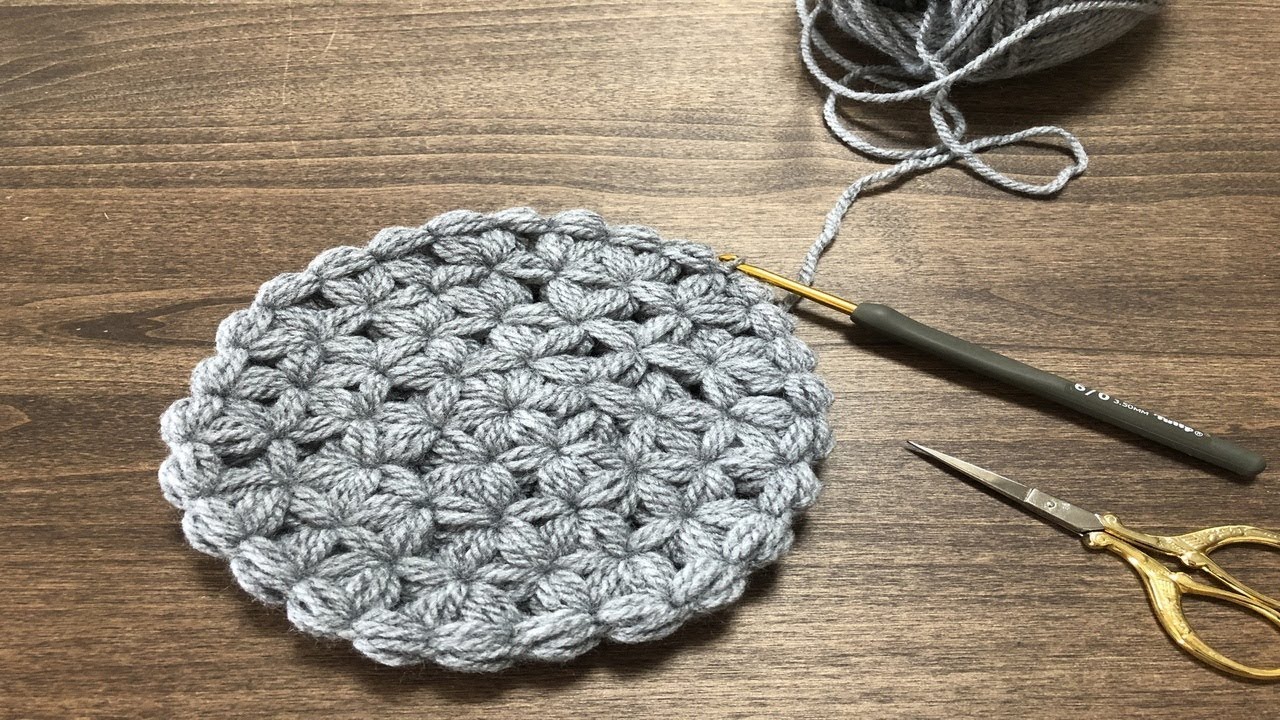 リフ編み円の編み方 １段から４段まで編んでみました Youtube