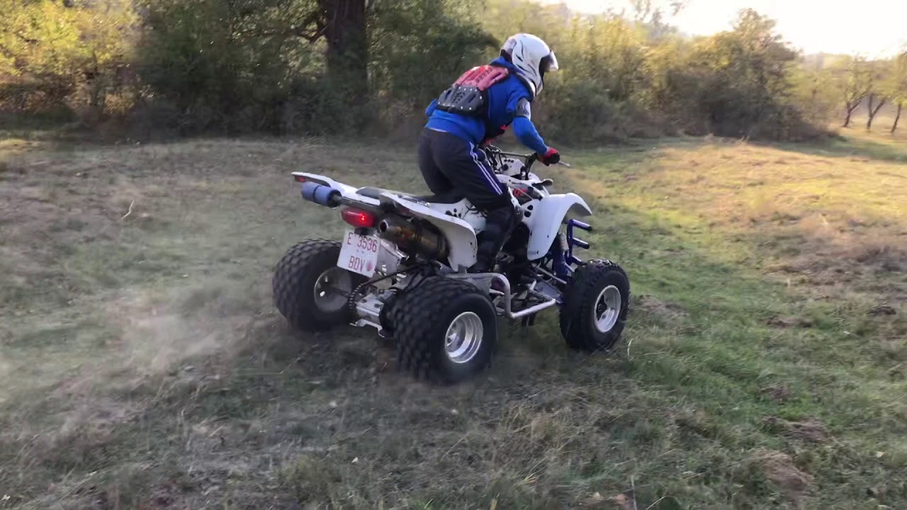 Drift Quad Suzuki LTZ 400 JJEF UP, Akrapovic exhaust YouTube