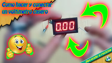 Como hacer y conectar un voltímetro casero
