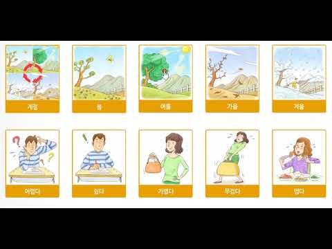 Video Từ vựng Tiếng Hàn về Thời tiết và Mùa - 날씨와 계절 - YouTube