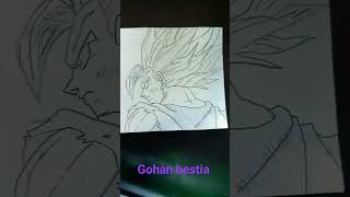 hice a Gohan Bestia de Dragon Ball Súper super hero dibujo dragonball shorts