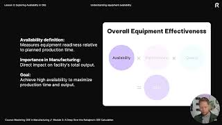 Lesson 3: Calculating Availability in OEE – Free lesson