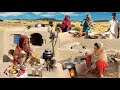 Desert women full morning routine in winter  village life pakistan  cooking traditional food