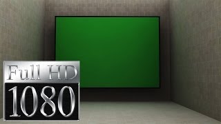 visual tv 3D room 03 in green screen free stock footage