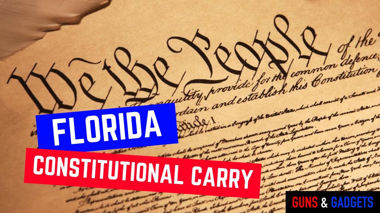 Constitutional Carry Bill PreFiled In Florida YouTube