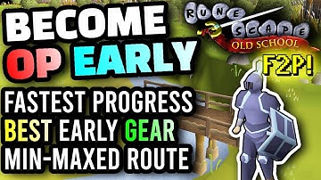 OSRS - The BEST POSSIBLE START for New Players, Best Weapons, Quests, Armor, for F2P (Free to Play)