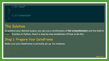 Converting a DataFrame into a Dictionary in Python