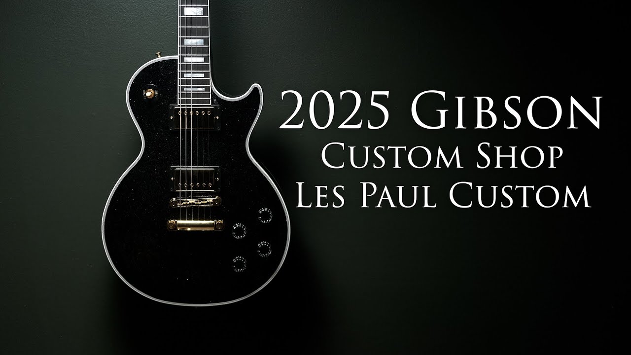 2025 Gibson Les Paul Custom Black Sparkle – Emerald City Guitars