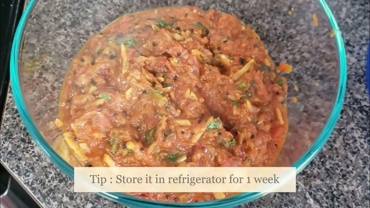 Tomato Side dish Eat with Rice, Dosa or Chapati (How to store tomato gravy in refrigerator