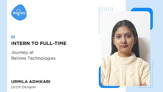 Urmila's Internship Experience At Relinns Technologies | UI/UX Designer | Testimonial