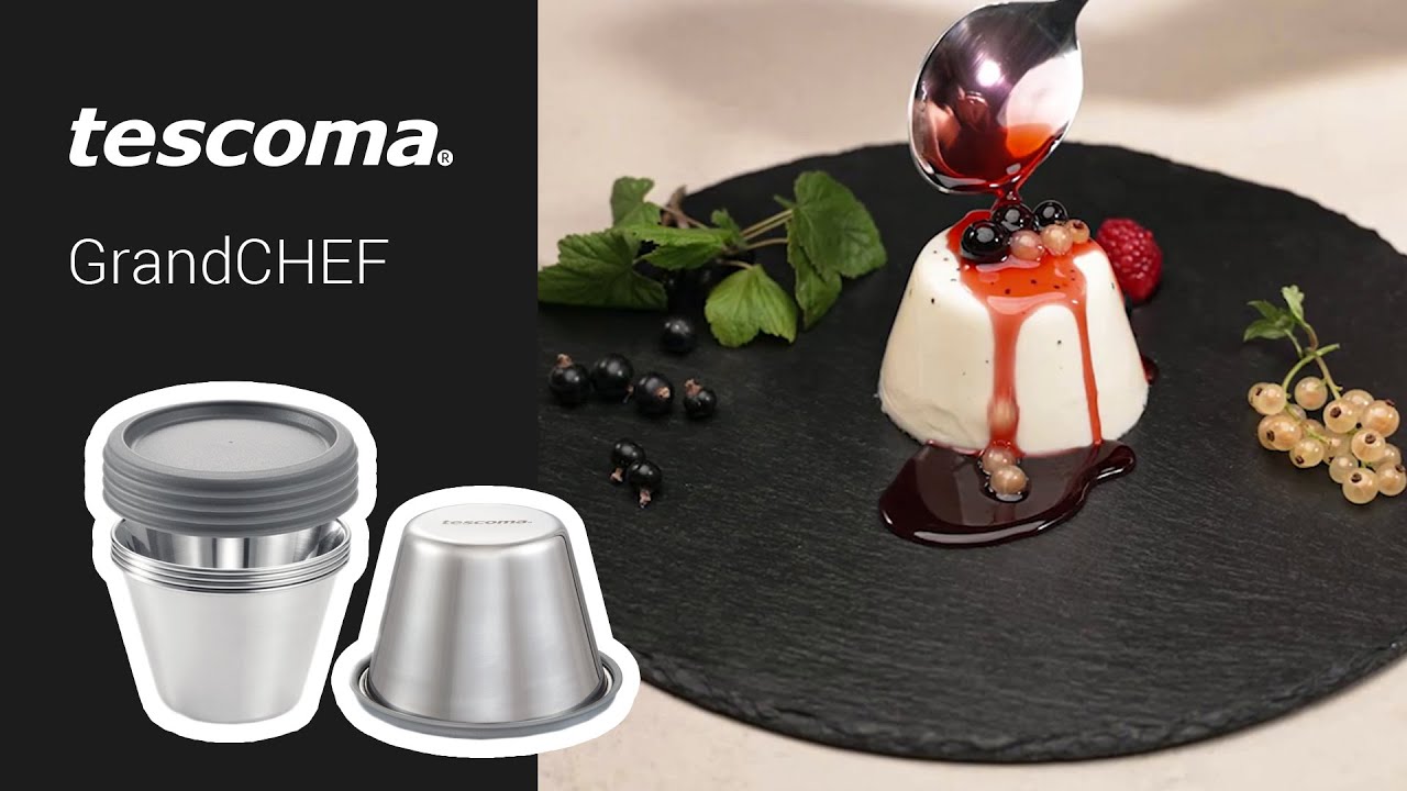 Stampini Per Panna Cotta Tescoma Delicia - 4 Pezzi, Con Coperchi, Per Dolci E Gelatine - Foto 1