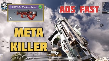 The BEST PDW 57 "META" Gunsmith/Loadout | Fast ADS + No Recoil | PDW 57 Attachments CODM Season 3