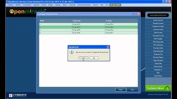 Change Financial Year-OpenMiracle Free open source accounting software