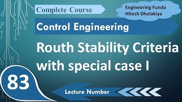 Routh Stability Criterion: Special Case - I in Control Systems