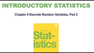 Famous Stat 1490 Chapter 4: Discrete Distributions - Part 2 Profile