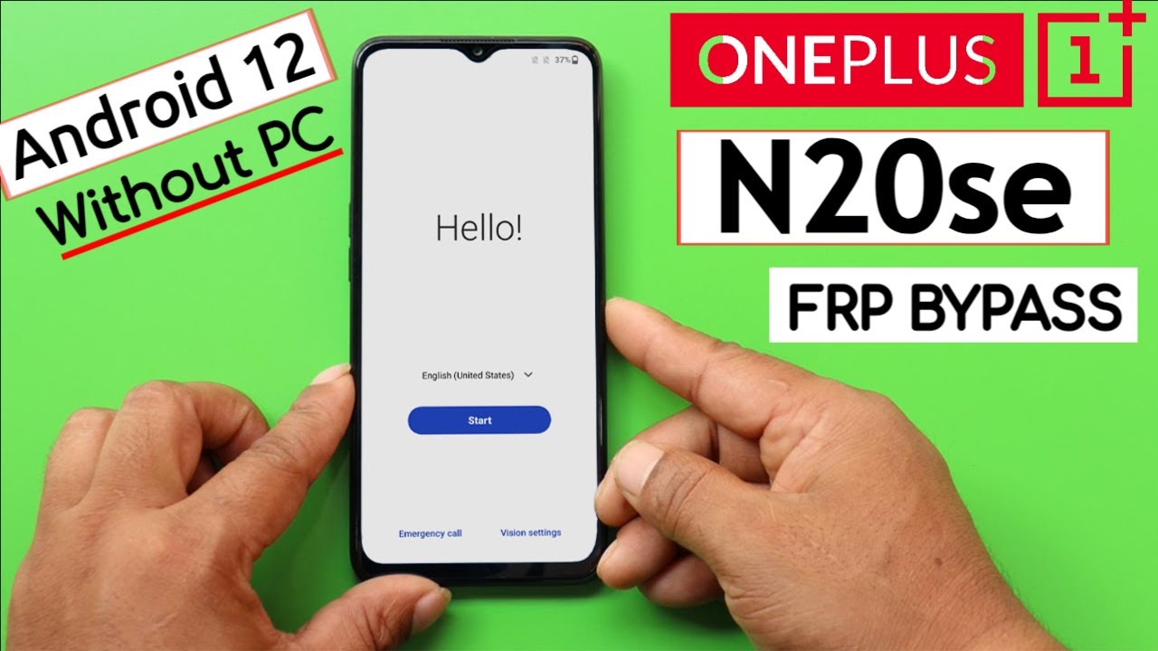 OnePlus N20se Frp Bypass Android 12 Without Pc/Without Disable Google