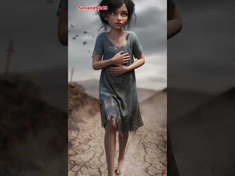 A girl walking on hungry land🥺🥺 #shortvideo #youtubeshorts #friendsstory #animation