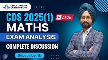 CDS 2025 1 maths answer key with complete explaination by Sandeep Brar