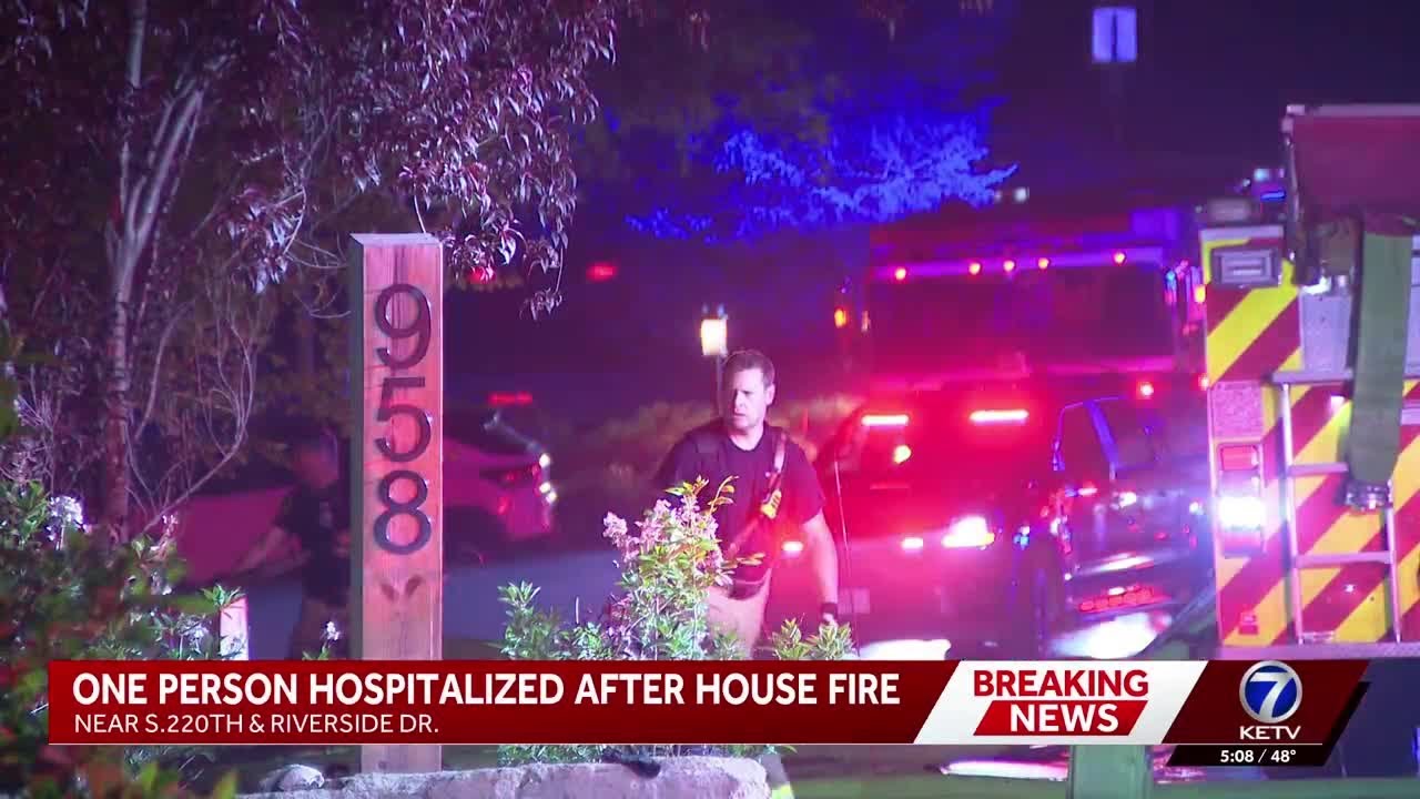 One person hospitalized after house fire - YouTube