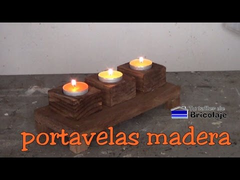 Cómo HACER un sencillo PORTAVELAS de madera 😜 - YouTube