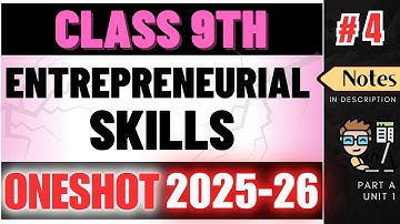 Class 9 Entrepreneurial Skills | Employability Skills UNIT4 | Complete One Shot | 2025-26