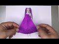 DIY Paper Doll Dress Up 👗 Handmade REAL FABRIC Prom Dress