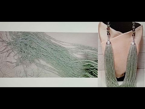 Бисерное многорядное колье. Как собрать. (Beaded multi-row necklace. How to assemble.)