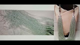 Бисерное многорядное колье. Как собрать. (Beaded multi-row necklace. How to assemble.)