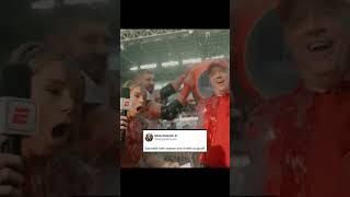 Reporter Molly Mcgrath got drenched after Louisville football win