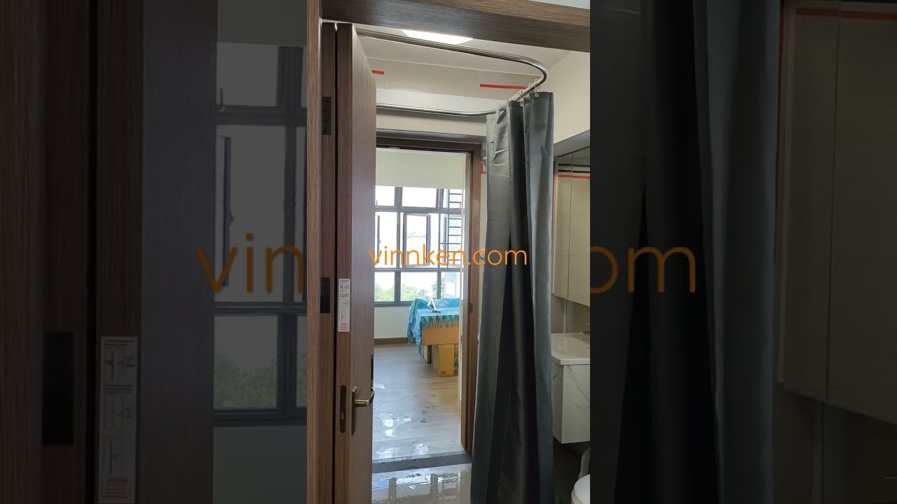 Blk 423A Northshore Crescent | U-shaped Silver Shower Curtain Rod