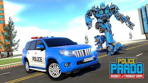 Grand police robot 3d car transform game