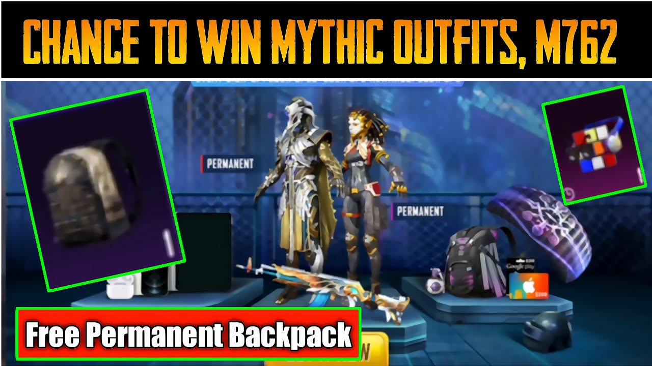 PUBG New Event | Chance To Win Permanent Mythic Outfits | Get Free Permanent Rockstar BackPack