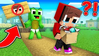 Baby Mikey Kick Baby JJ Out Of Village!  Maizen Minecraft Animation