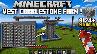 Minecraft Ultimate Cobblestone Farm Tutorial! 9000+ Per Hour (Bedrock 1.21)